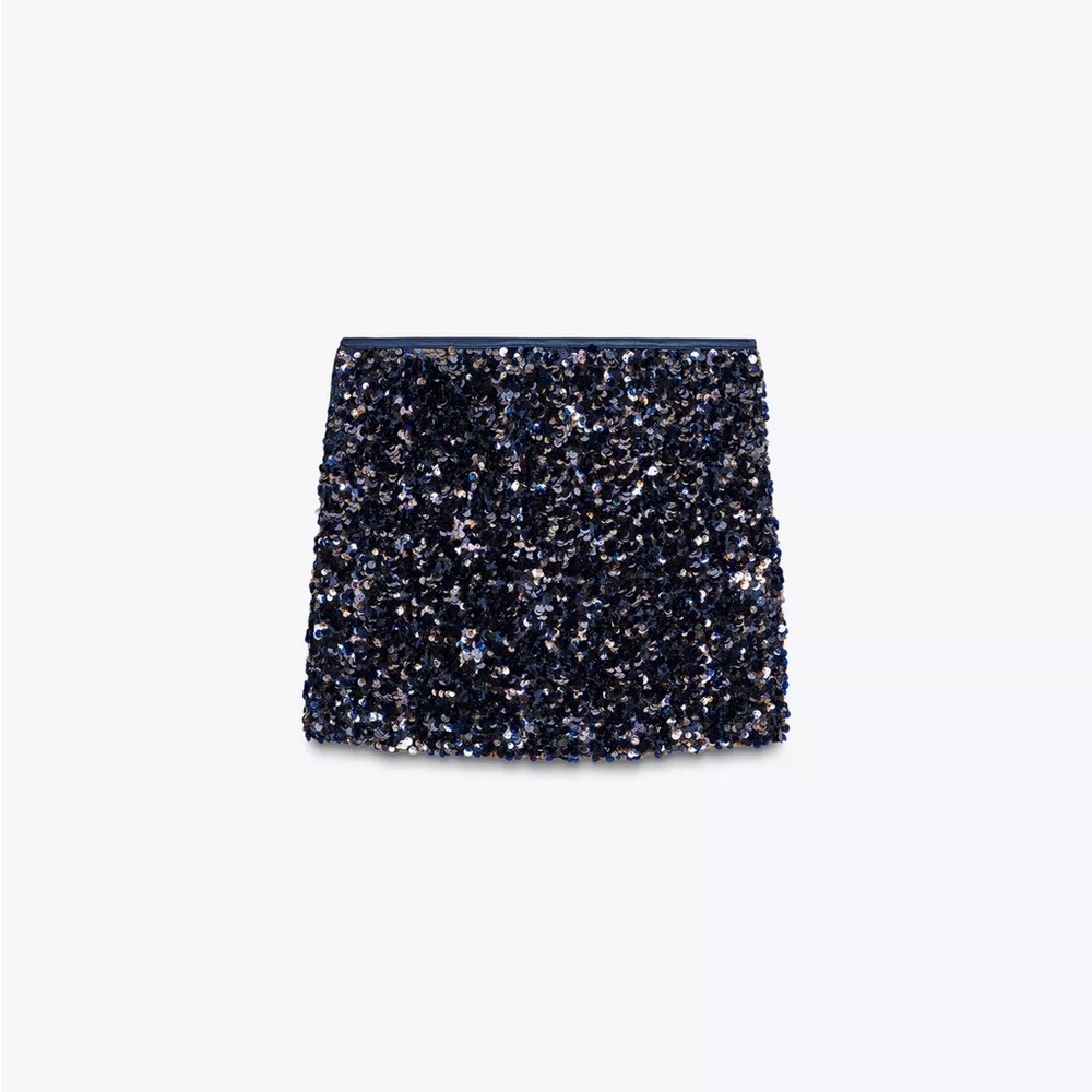 New Zara sequel mini skirt in ink blue- large